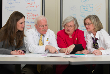 Paula Spencer; John N. Clore, M.D.; Leah Wacksman, M.S.N., R.N., CENP; and Linda Thurby-Hay, M.S., ACNS-BC, CDE