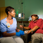 Nurse with patient