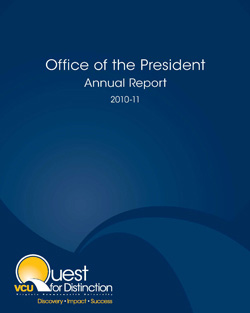 Cover of 2010-11 Presidential Annual Report