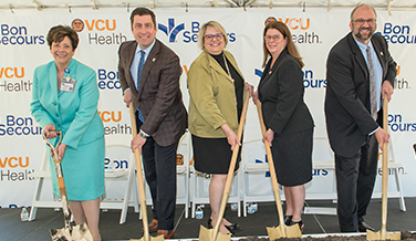 Groundbreaking ceremony of the new pediatric medical office building.